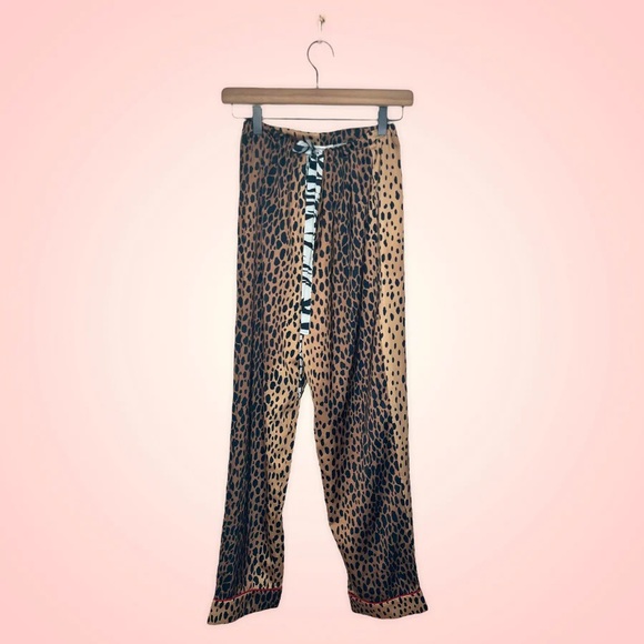 Nwt Good American leopard print satin pj set (Sz 0) - Picture 3 of 7